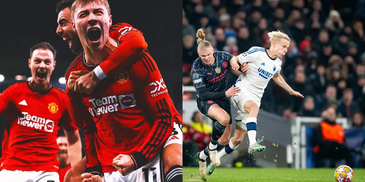 Rasmus Hojlund's brother Oscar got Man United fans excited with a great defensive action on Haaland.