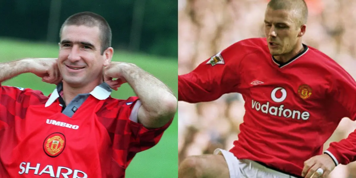 Eric Cantona and David Beckham.