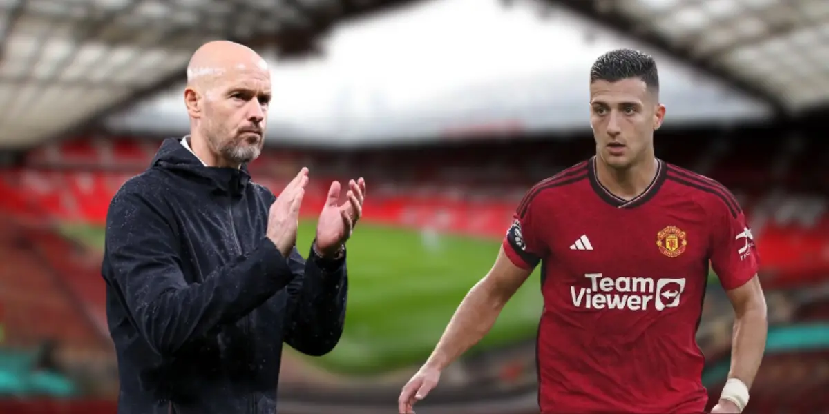 Erik ten Hag and Diogo Dalot