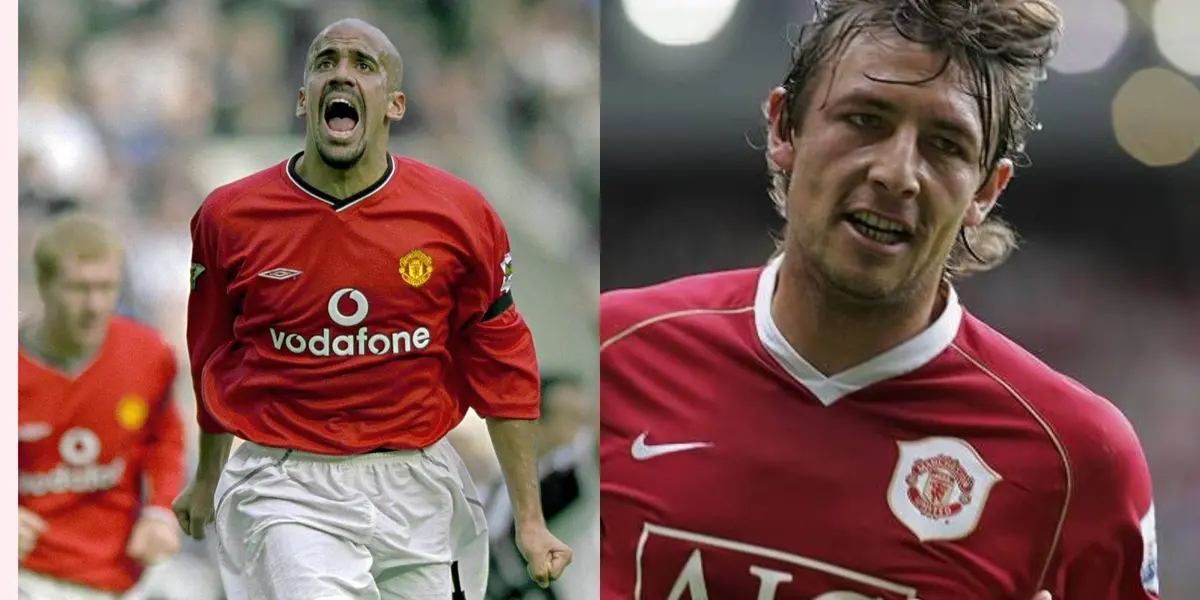 Juan Sebastián Verón and Gabriel Heinze.