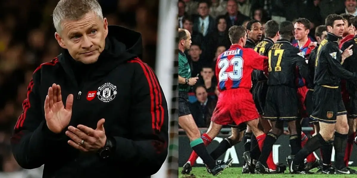 Ole Gunnar Solskjær and Eric Cantona's flying kick to a fan.