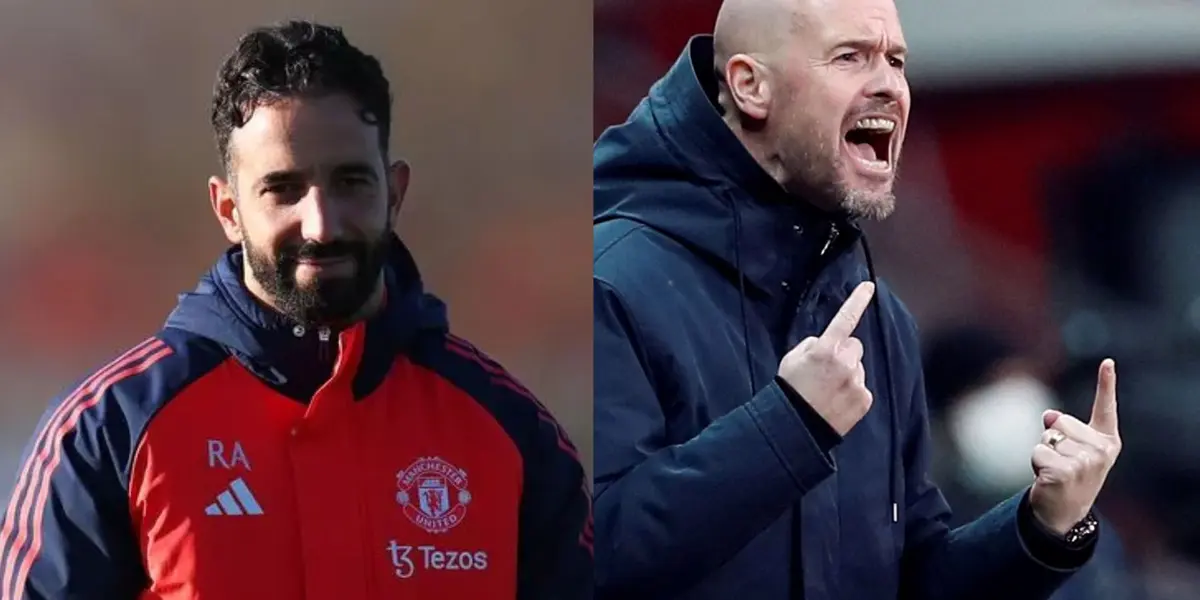 Rúben Amorim and Erik ten Hag.