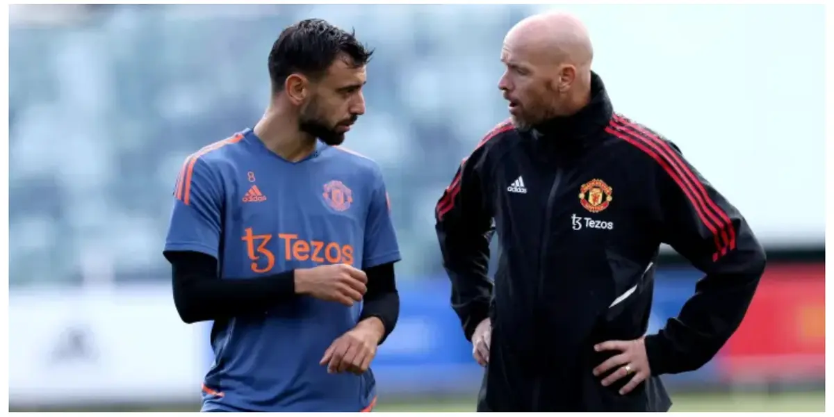 After missing a game vis suspension, Bruno Fernandes finds form again as under Erik ten Hag.