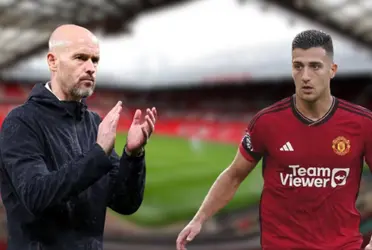 Erik ten Hag and Diogo Dalot