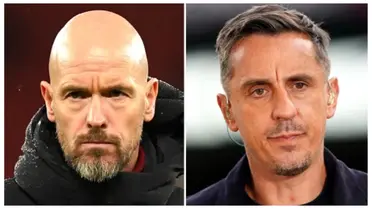 Erik ten Hag and Gary Neville