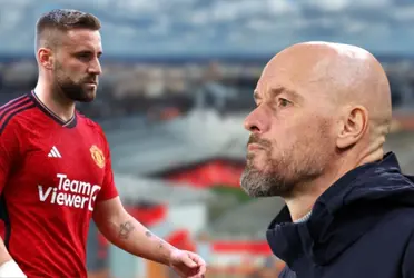 Erik ten Hag and Luke Shaw