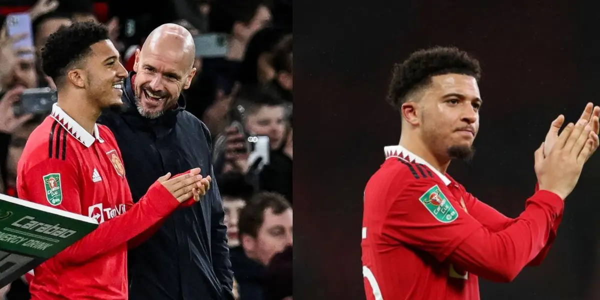 Jadon Sancho was received last night at Old Trafford but his actions triggered fans' reaction.