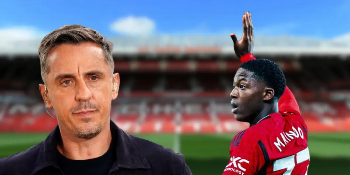 Kobbie Mainoo and Gary Neville