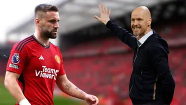 Luke Shaw and Erik ten Hag