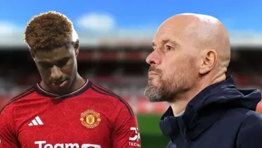 Marcus Rashford and Erik ten Hag