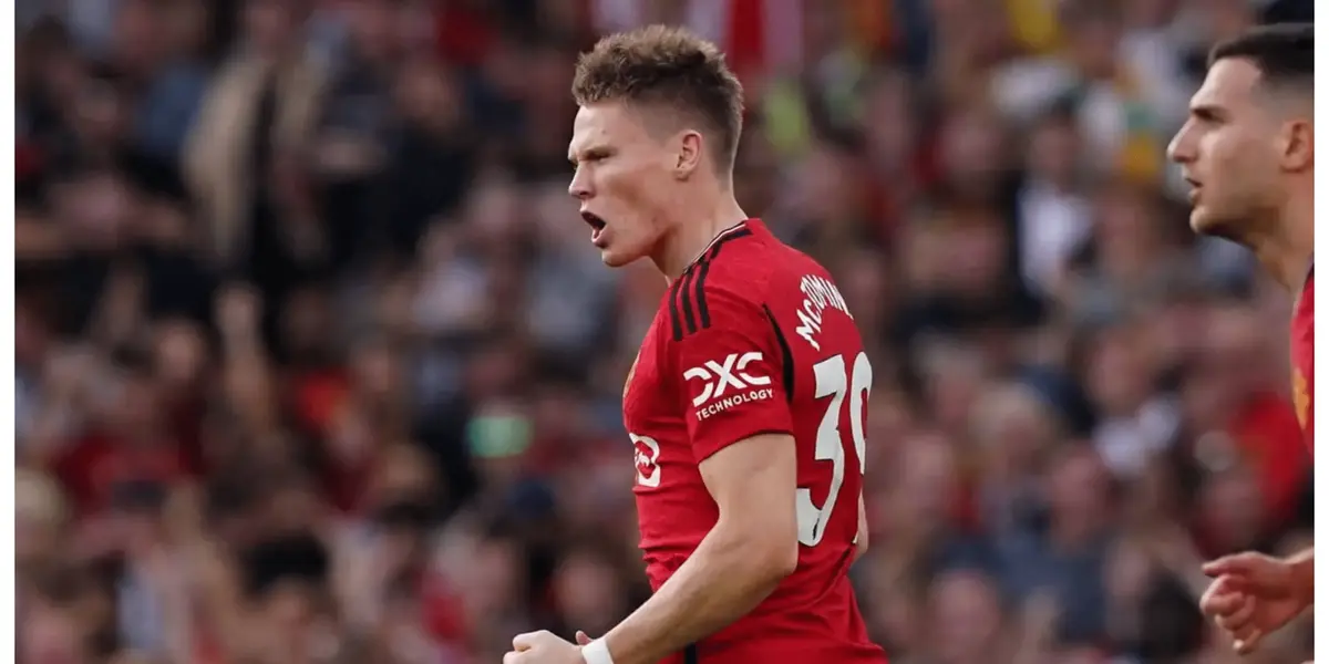 Scott McTominay scores his third goal of the season for Manchester United.