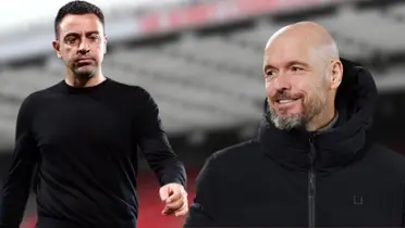 Xavi Hernandez and Erik ten Hag